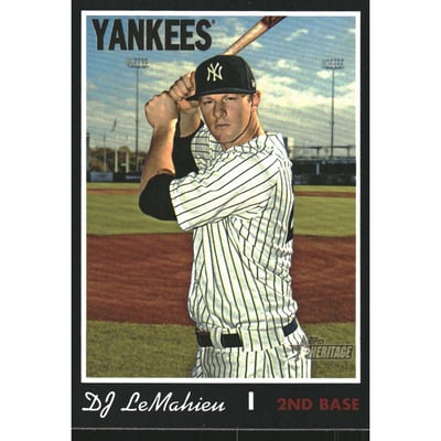 2019 Topps Heritage Black Border #546 DJ LeMahieu