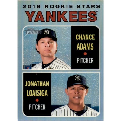 2019 Topps Heritage Chrome Refractors #THC189 Chance Adams/Jonathan Loaisiga