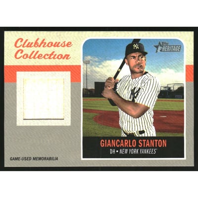 2019 Topps Heritage Clubhouse Collection Relics #CCRGS Giancarlo Stanton HN