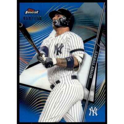 2020 Finest Blue Refractors #37 Gleyber Torres