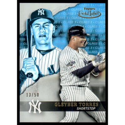 2020 Topps Gold Label Class 3 Blue #63 Gleyber Torres