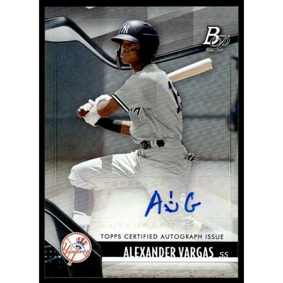 2021 Bowman Platinum Top Prospect Autographs #TOP54 Alexander Vargas