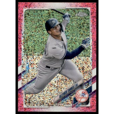2021 Topps Chrome Magenta Speckle Refractors #137 Gleyber Torres