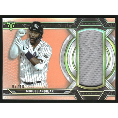 2021 Topps Triple Threads Single Jumbo Relics Amber #SJRMA Miguel Andujar