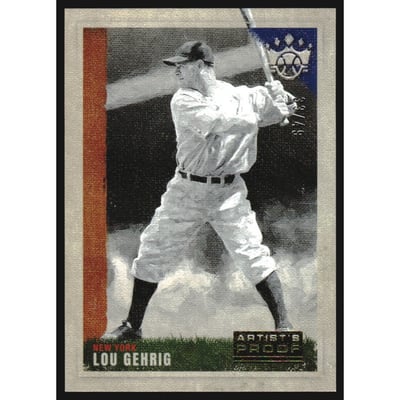 2022 Diamond Kings Artist Proof Gold #104 Lou Gehrig SP