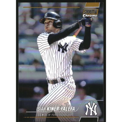 2022 Stadium Club Chrome Gold Refractors #314 Isiah Kiner-Falefa