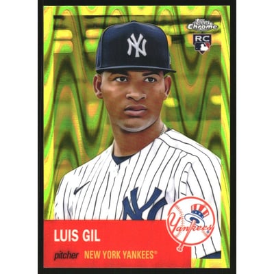 2022 Topps Chrome Platinum Anniversary Yellow RayWave Refractors #469 Luis Gil