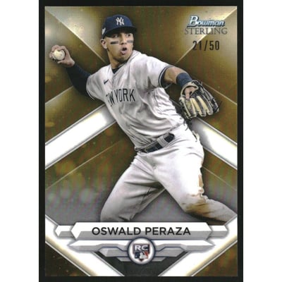 2023 Bowman Sterling Rookies Gold Refractors #BSR30 Oswald Peraza