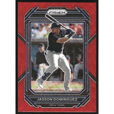 2023 Panini Prizm Prizms Ruby Wave #135 Jasson Dominguez