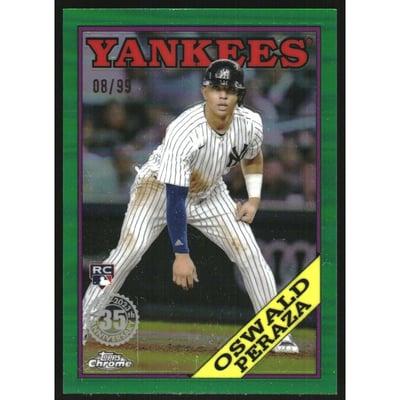 2023 Topps Chrome '88 Topps Green Refractors #88BC16 Oswald Peraza