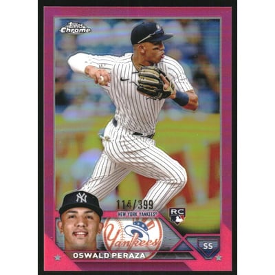 2023 Topps Chrome Magenta Refractors #132 Oswald Peraza