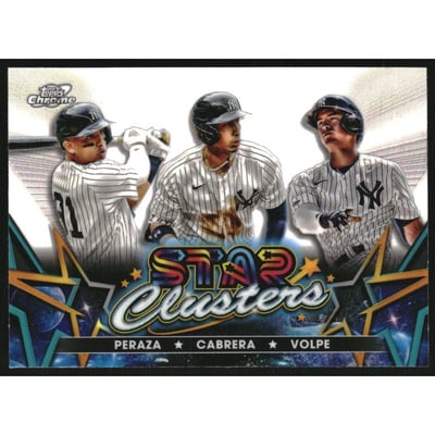 2023 Topps Cosmic Chrome Star Clusters #SC14 Anthony Volpe/Oswald Peraza