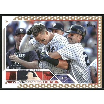 2023 Topps Factory Set Gold Stars #245 Judgement Day/Aaron Judge