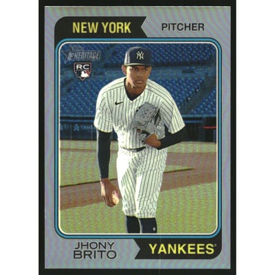 2023 Topps Heritage Chrome Refractors #557 Jhony Brito