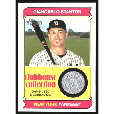 2023 Topps Heritage Clubhouse Collection Relics #CCRGSN Giancarlo Stanton