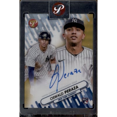 2023 Topps Pristine Fresh Faces Autographs Gold Refractors #FFAOP Oswald Peraza