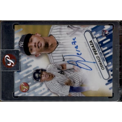 2023 Topps Pristine Fresh Faces Autographs Gold Refractors #FFAOP Oswald Peraza