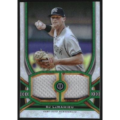 2023 Topps Tribute Dual Relics Green #DRDL DJ LeMahieu
