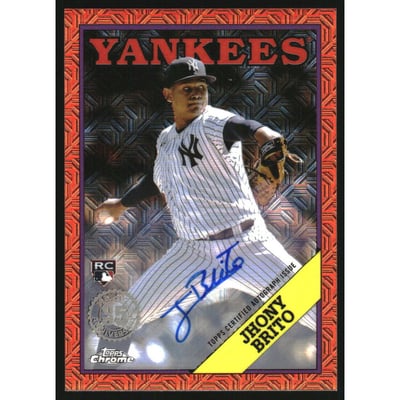 2023 Topps Update '88 Topps Silver Pack Chrome Autographs Orange Refractors #T88CU74 Jhony Brito