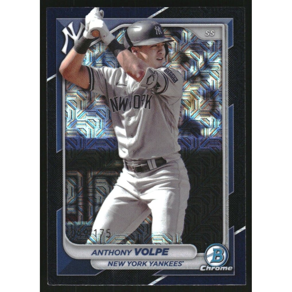 2024 Bowman Chrome Bowman Mega Box Navy Refractors #76 Anthony Volpe