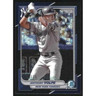 2024 Bowman Chrome Bowman Mega Box Navy Refractors #76 Anthony Volpe
