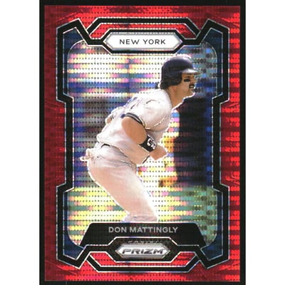 2024 Panini Prizm Prizms Red Pulsar #175 Don Mattingly