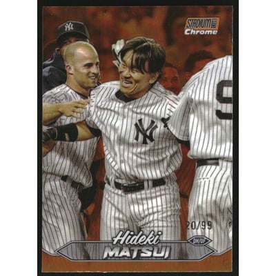 2024 Stadium Club Chrome Orange Refractors #142 Hideki Matsui