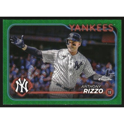 2024 Topps Chrome Logofractor Green Refractors #127 Anthony Rizzo
