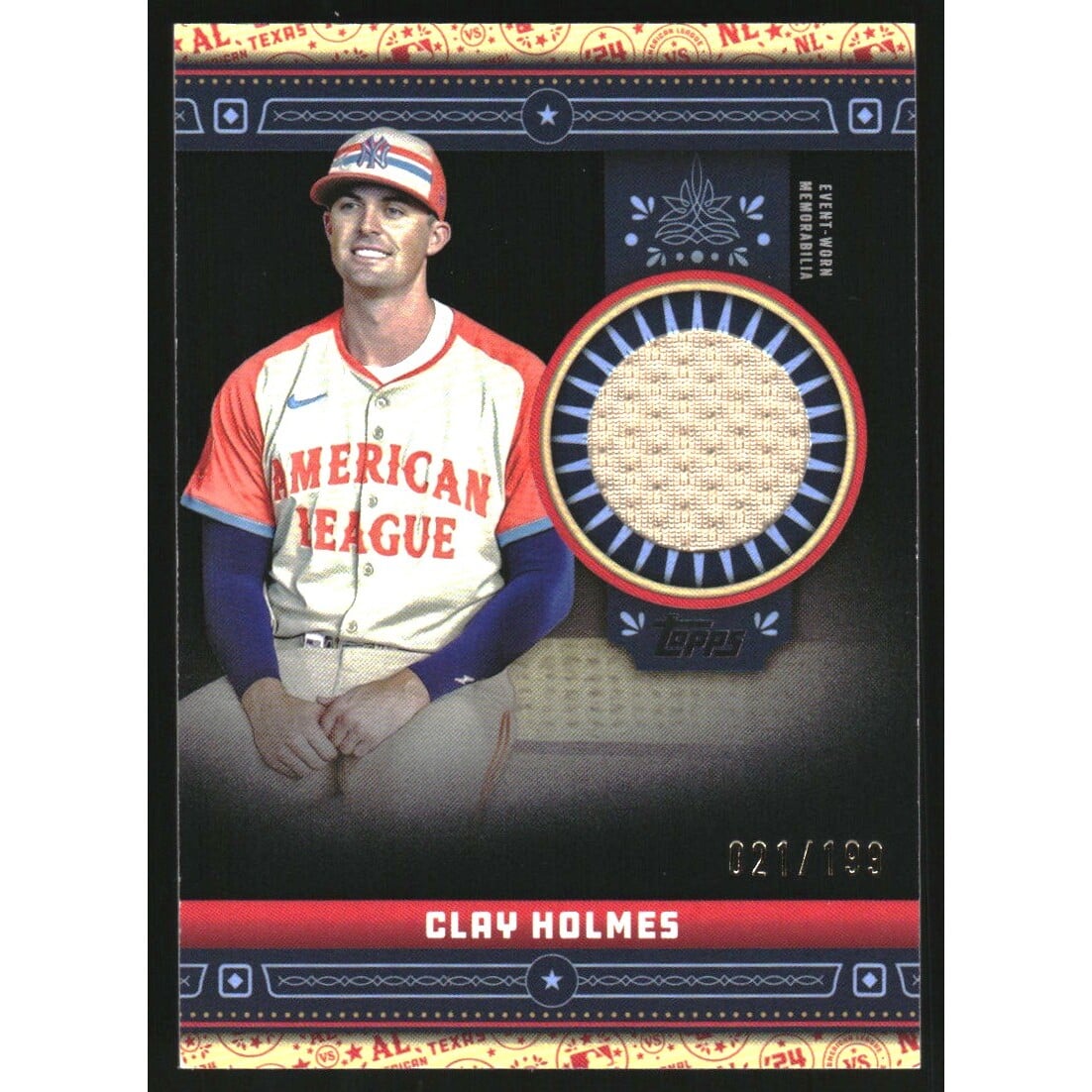 2024 Topps Update All-Star Stitches Relics Black #ASRCH Clay Holmes
