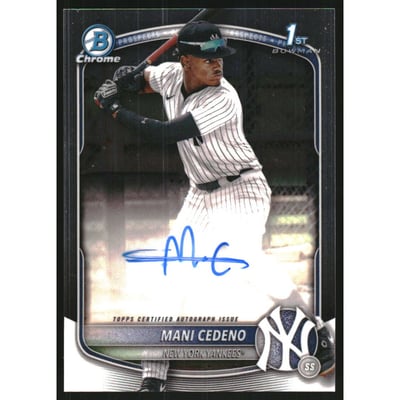2025 Bowman Chrome Prospect Autographs #CPAMCE Mani Cedeno