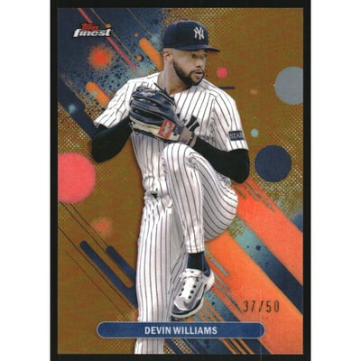 2025 Finest Gold Refractors #71 Devin Williams