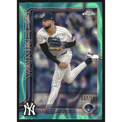 2025 Topps Chrome Aqua Lava Refractors #153 Devin Williams