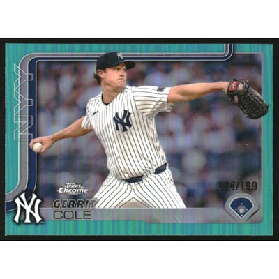 2025 Topps Chrome Aqua Refractors #110 Gerrit Cole