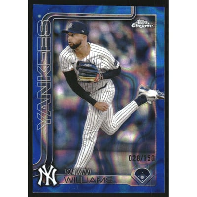 2025 Topps Chrome Blue Lava Refractors #153 Devin Williams