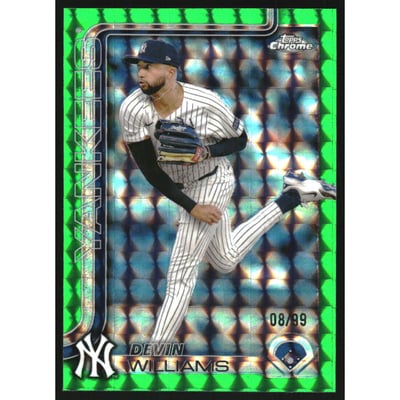 2025 Topps Chrome Green Geometric Refractors #153 Devin Williams