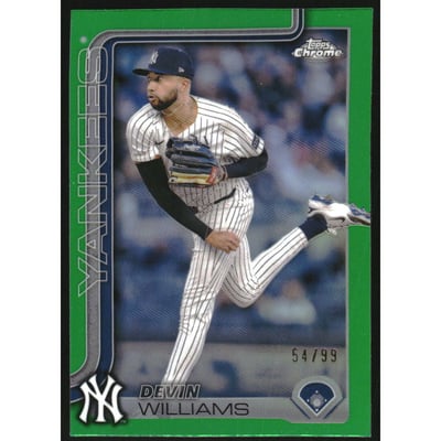 2025 Topps Chrome Green Refractors #153 Devin Williams