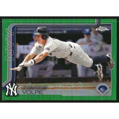 2025 Topps Chrome Green Refractors #162 Anthony Volpe
