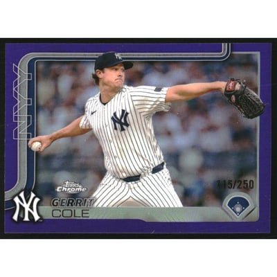 2025 Topps Chrome Purple Refractors #110 Gerrit Cole