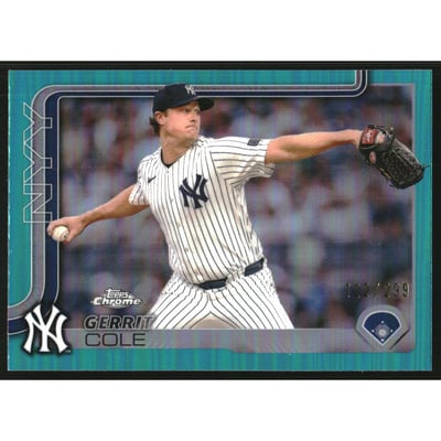 2025 Topps Chrome Teal Refractors #110 Gerrit Cole