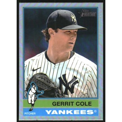 2025 Topps Heritage Chrome Refractors #394 Gerrit Cole