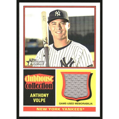 2025 Topps Heritage Clubhouse Collection Relics #CCRAV Anthony Volpe HN