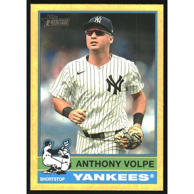 2025 Topps Heritage Yellow Border #429 Anthony Volpe