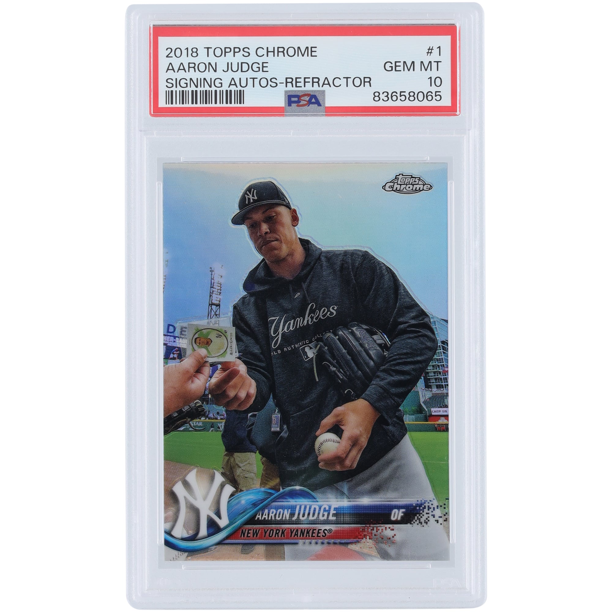 Aaron Judge New York Yankees 2018 Topps Chrome Signing Autos 