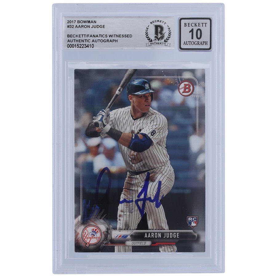 Aaron Judge New York Yankees Autographed 2017 Bowman #32 Beckett ...
