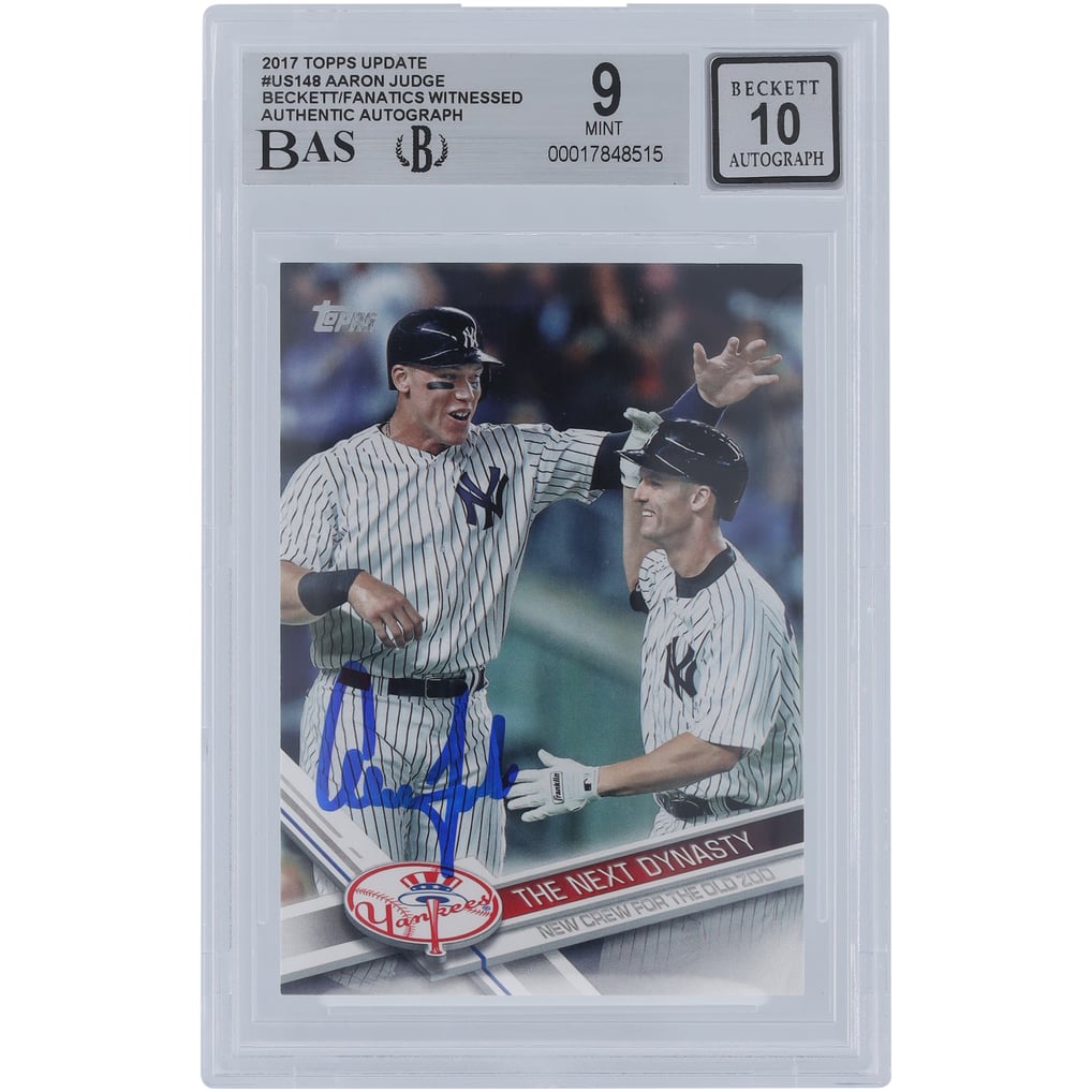 Aaron Judge New York Yankees Autographed 2017 Topps Update #US148 ...