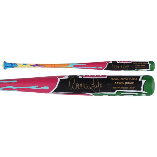 Aaron Judge New York Yankees Autographed Fanatics Authentic Chandler Game Model Bat - Art by JPO - Limited Edition of #1/1 - NF70444576
