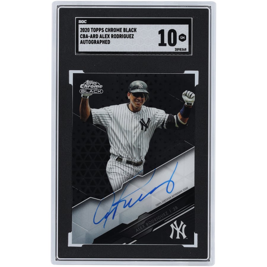 Alex Rodriguez New York Yankees Autographed 2020 Topps Chrome Black # ...