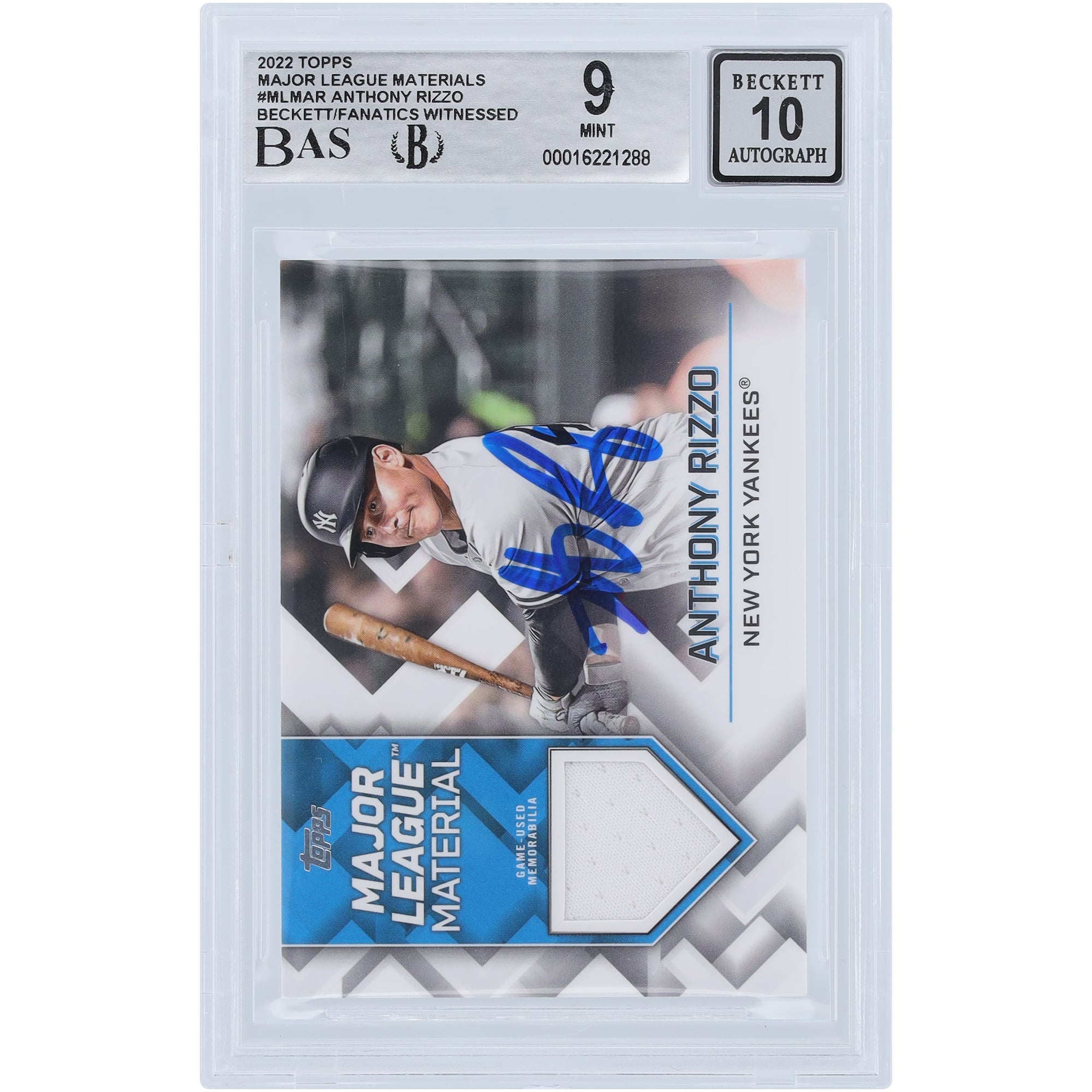 Anthony Rizzo New York Yankees Autographed 2022 Topps Series 2 Batting ...