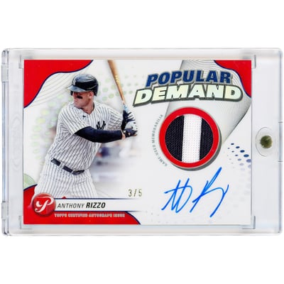 Anthony Rizzo New York Yankees Autographed 2024 Topps Pristine Popular Demand Game Used Dual-Color Jersey Relic Red Refractor #DPAR-ARI #3/5 Card
