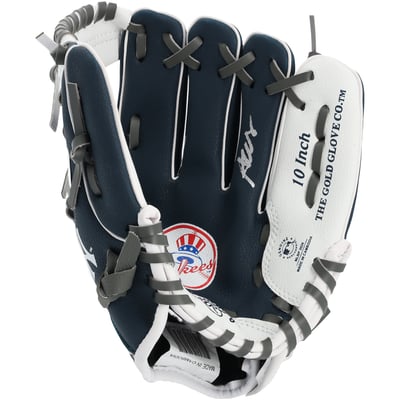 Austin Wells New York Yankees Autographed Fanatics Authentic Rawlings 10" Collectible Team Logo Glove